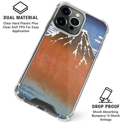 Hokusai Fuji Mountains in clear Weather iPhone 16 Pro Clear Case